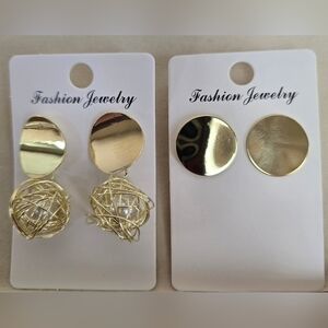 Chic Gold Earrings Set